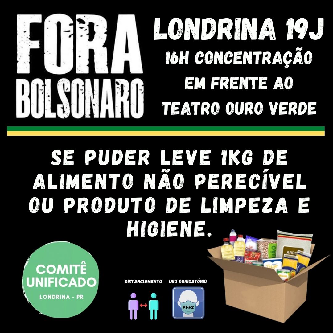 MANIFESTÇÃO CONTRA O GOVERNO FEDERAL - 19 DE JUNHO - EM FRENTE AO TEATRO OURO VERDE